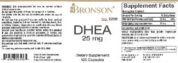 Bronson DHEA 25 mg - supplement
