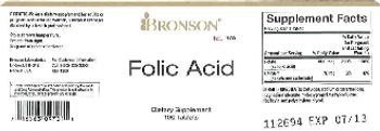 Bronson Folic Acid - supplement