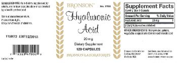 Bronson Hyaluronic Acid 20 mg - supplement