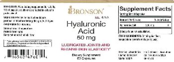 Bronson Hyaluronic Acid 50 mg - supplement