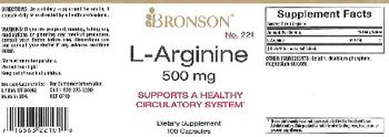 Bronson L-Arginine 500 mg - supplement