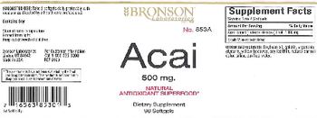 Bronson Laboratories Acai 500 mg. - supplement
