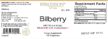 Bronson Laboratories Bilberry - supplement