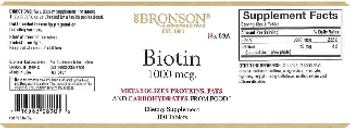 Bronson Laboratories Biotin 1000 mcg - supplement
