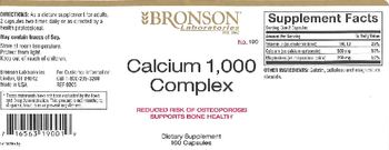 Bronson Laboratories Calcium 1,000 Complex - supplement