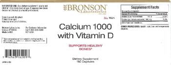 Bronson Laboratories Calcium 1000 With Vitamin D - supplement