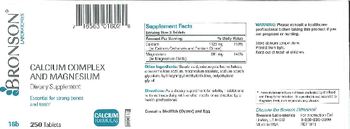 Bronson Laboratories Calcium Complex And Magnesium - supplement
