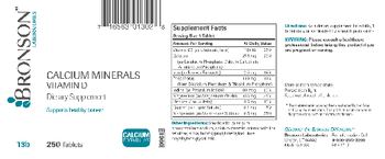 Bronson Laboratories Calcium Minerals Vitamin D - supplement