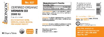 Bronson Laboratories Certified Organic Vitamin D3 2000 IU - supplement