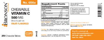 Bronson Laboratories Chewable Vitamin C 500 mg Fruit Flavored - supplement