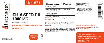 Bronson Laboratories Chia Seed Oil 1000 mg - supplement