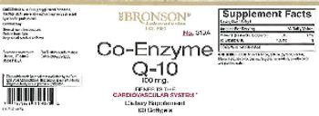 Bronson Laboratories Co-Enzyme Q-10 100 mg. - supplement