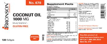 Bronson Laboratories Coconut Oil 1000 mg - supplement