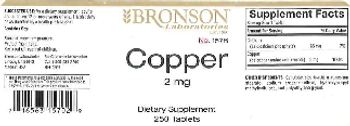 Bronson Laboratories Copper 2 mg - supplement