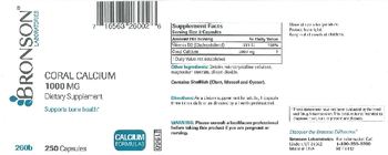 Bronson Laboratories Coral Calcium 1000 mg - supplement