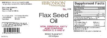 Bronson Laboratories Flax Seed Oil - supplement