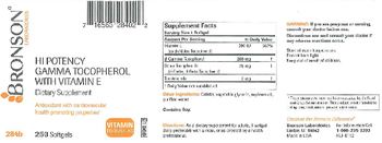 Bronson Laboratories Hi Potency Gamma Tocopherol With Vitamin E - supplement