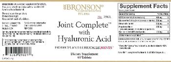 Bronson Laboratories Joint Complete With Hyaluronic Acid - supplement