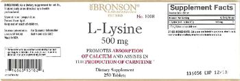 Bronson Laboratories L-Lysine 500 mg - supplement