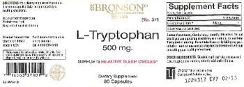 Bronson Laboratories L-Tryptophan 500 mg. - supplement