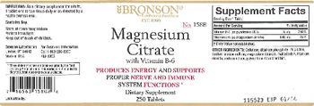 Bronson Laboratories Magnesium Citrate With Vitamin B-6 - supplement