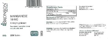 Bronson Laboratories Manganese 10 mg - supplement