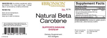Bronson Laboratories Natural Beta Carotene - supplement