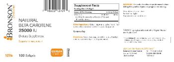 Bronson Laboratories Natural Beta Carotene 25000 IU - supplement