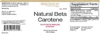 Bronson Laboratories Natural Beta Carotene - supplement