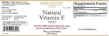 Bronson Laboratories Natural Vitamin E 400 IU - supplement