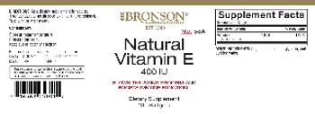Bronson Laboratories Natural Vitamin E - supplement