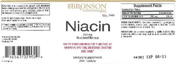 Bronson Laboratories Niacin 250 mg Sustained Release - supplement