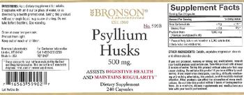 Bronson Laboratories Psyllium Husks 500 mg - supplement