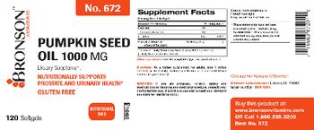 Bronson Laboratories Pumpkin Seed Oil 1000 mg - supplement