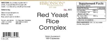 Bronson Laboratories Red Yeast Rice Complex - supplement