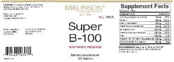 Bronson Laboratories Super B-100 Sustained Release - supplement