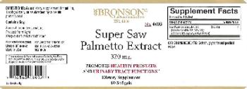 Bronson Laboratories Super Saw Plametto Extract 320 mg - supplement