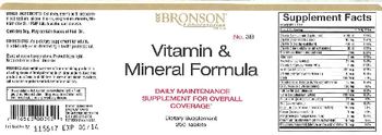 Bronson Laboratories Vitamin & Mineral Formula - supplement
