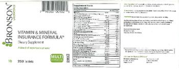 Bronson Laboratories Vitamin & Mineral Insurance Formula - supplement