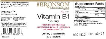 Bronson Laboratories Vitamin B1 100 mg - supplement