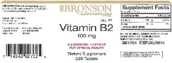 Bronson Laboratories Vitamin B2 100 mg - supplement