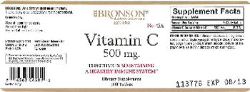 Bronson Laboratories Vitamin C 500 mg - supplement