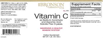 Bronson Laboratories Vitamin C As Sodium Ascorbate And Ascorbic Acid Soluble Fine Crystals - supplement