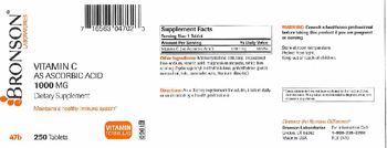 Bronson Laboratories Vitamin C Ascorbic Acid 1000 mg - supplement