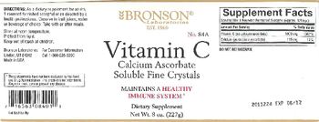 Bronson Laboratories Vitamin C Calcium Ascorbate Soluble Fine Crystals - supplement