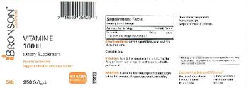 Bronson Laboratories Vitamin E 100 IU - supplement