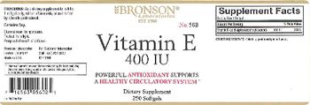 Bronson Laboratories Vitamin E 400 IU - supplement
