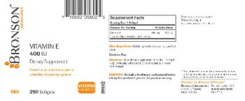 Bronson Laboratories Vitamin E 400 IU - supplement
