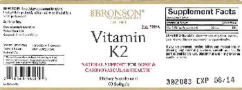 Bronson Laboratories Vitamin K2 - supplement