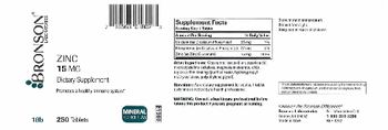 Bronson Laboratories Zinc 15 mg - supplement